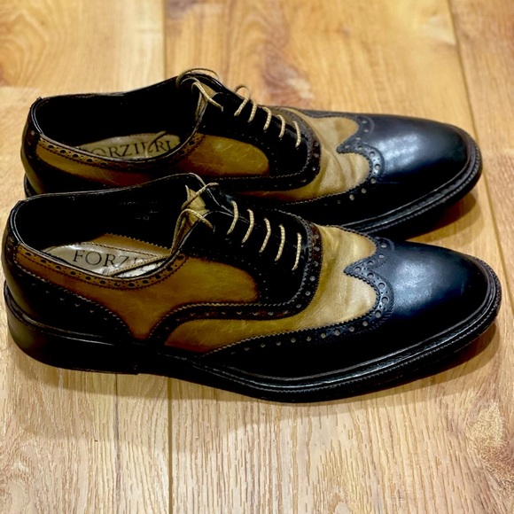 Forzieri Italian Hancrafted two-tone Wingtips - Picture 4 of 5
